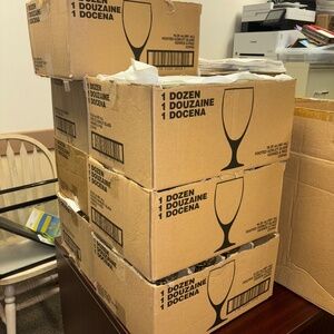 1 dozen 12 16.25 oz FOOTED GOBLET GLASSES